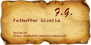 Felhoffer Gizella névjegykártya