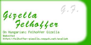 gizella felhoffer business card